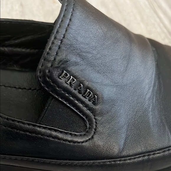 Prada Women Classic Black Slip-On Loafers - Picture 6 of 6